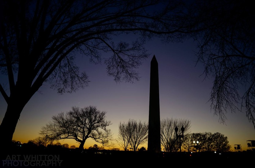 Washington Monument at twilight