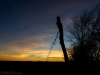 Post with Barb Wire