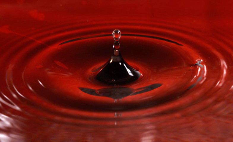 Water Drop with Orange Background